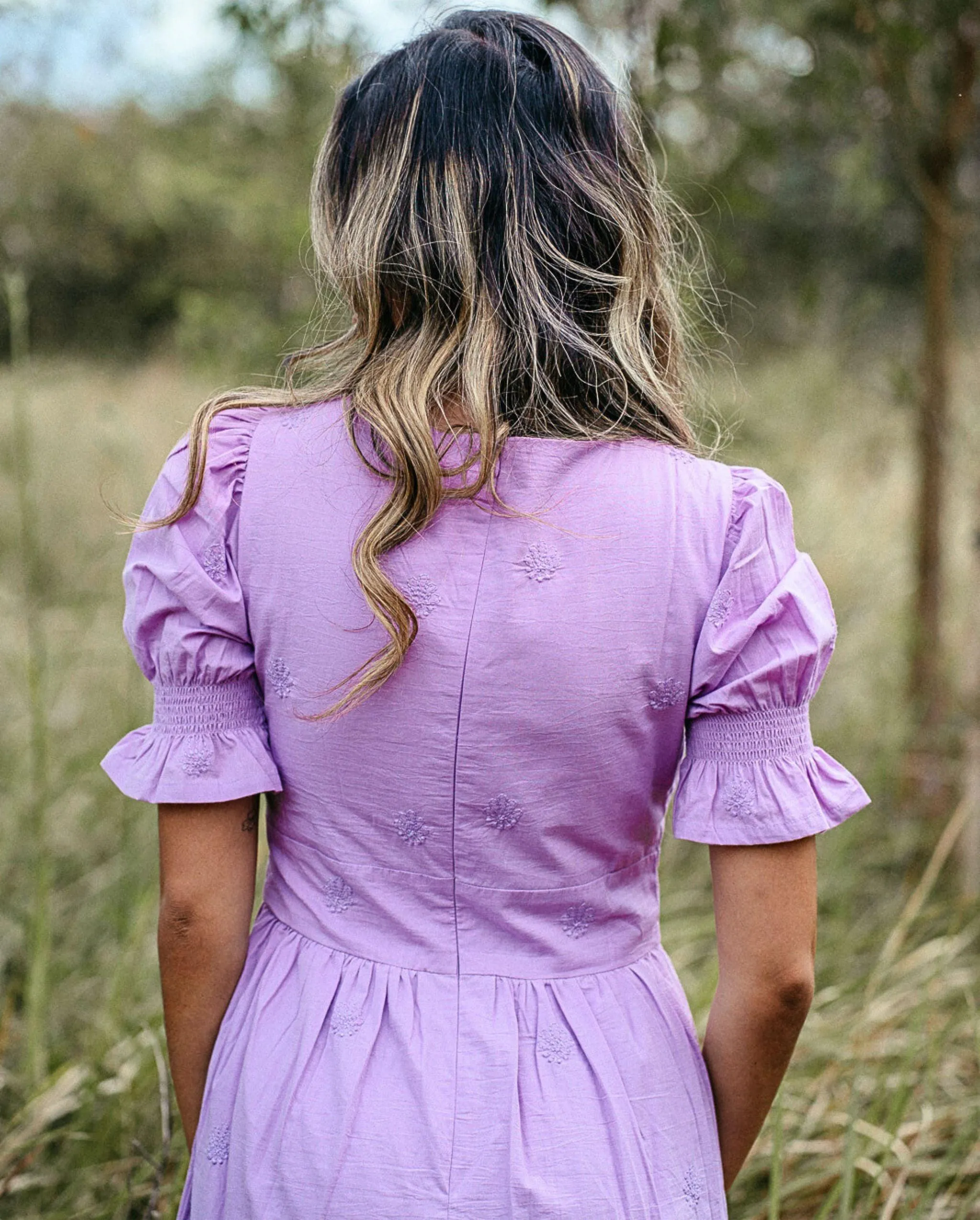 Aasia Lilac Midi Dress