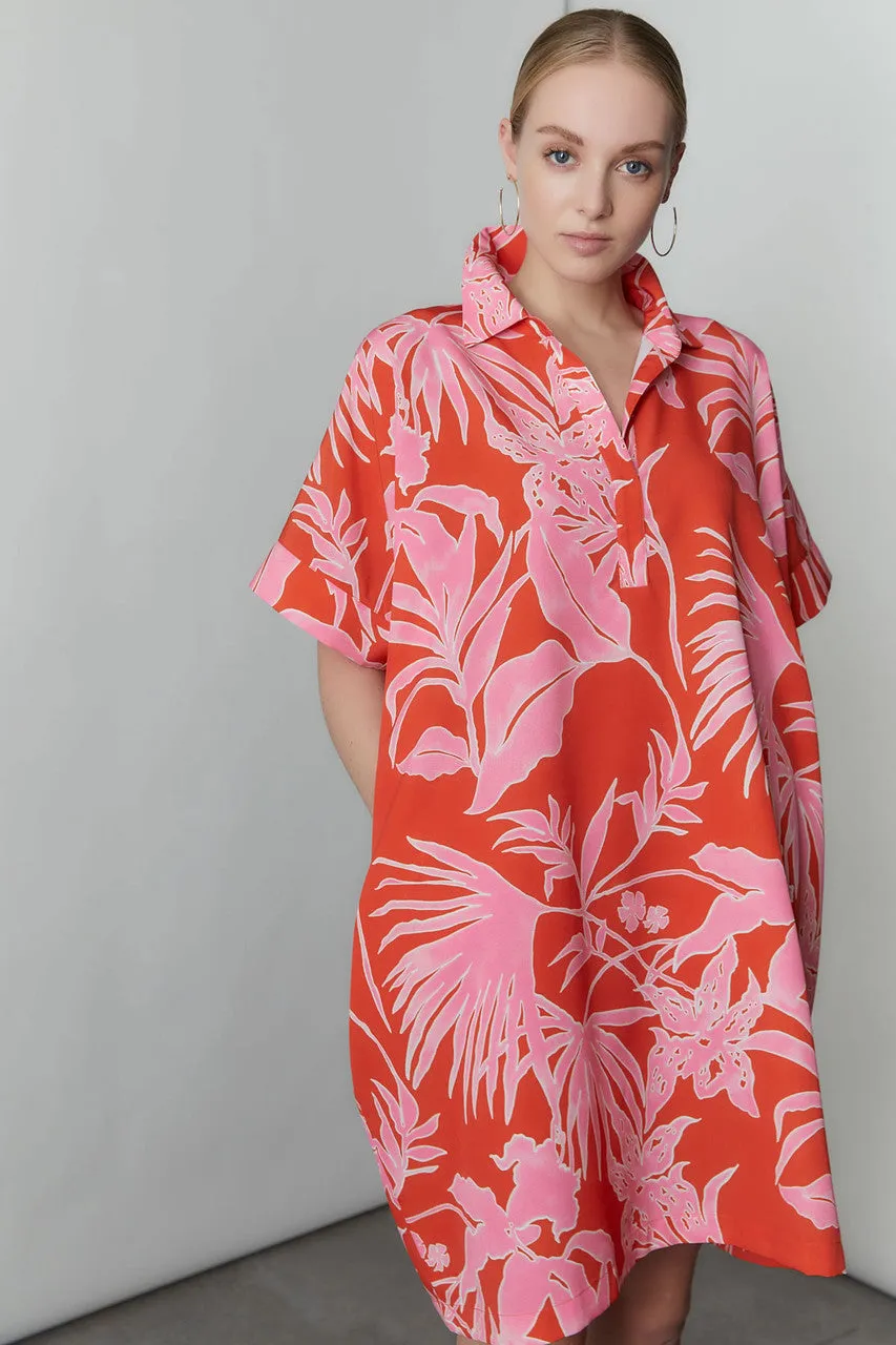 Aiko Printed CDC Caftan Dress