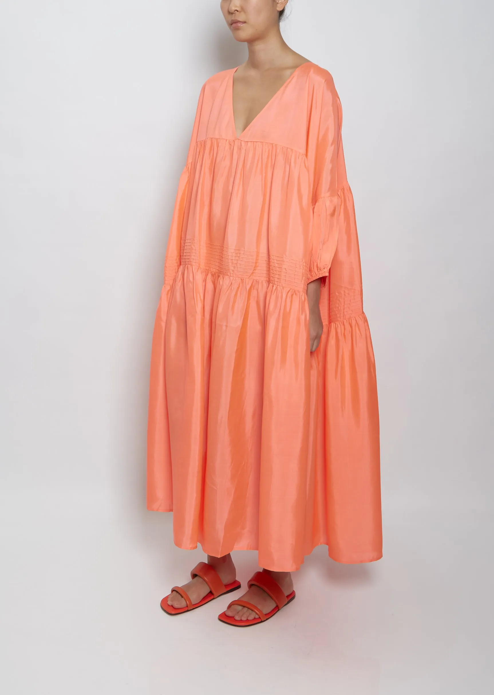 Airi Mxi Dress — Fluoro Coral