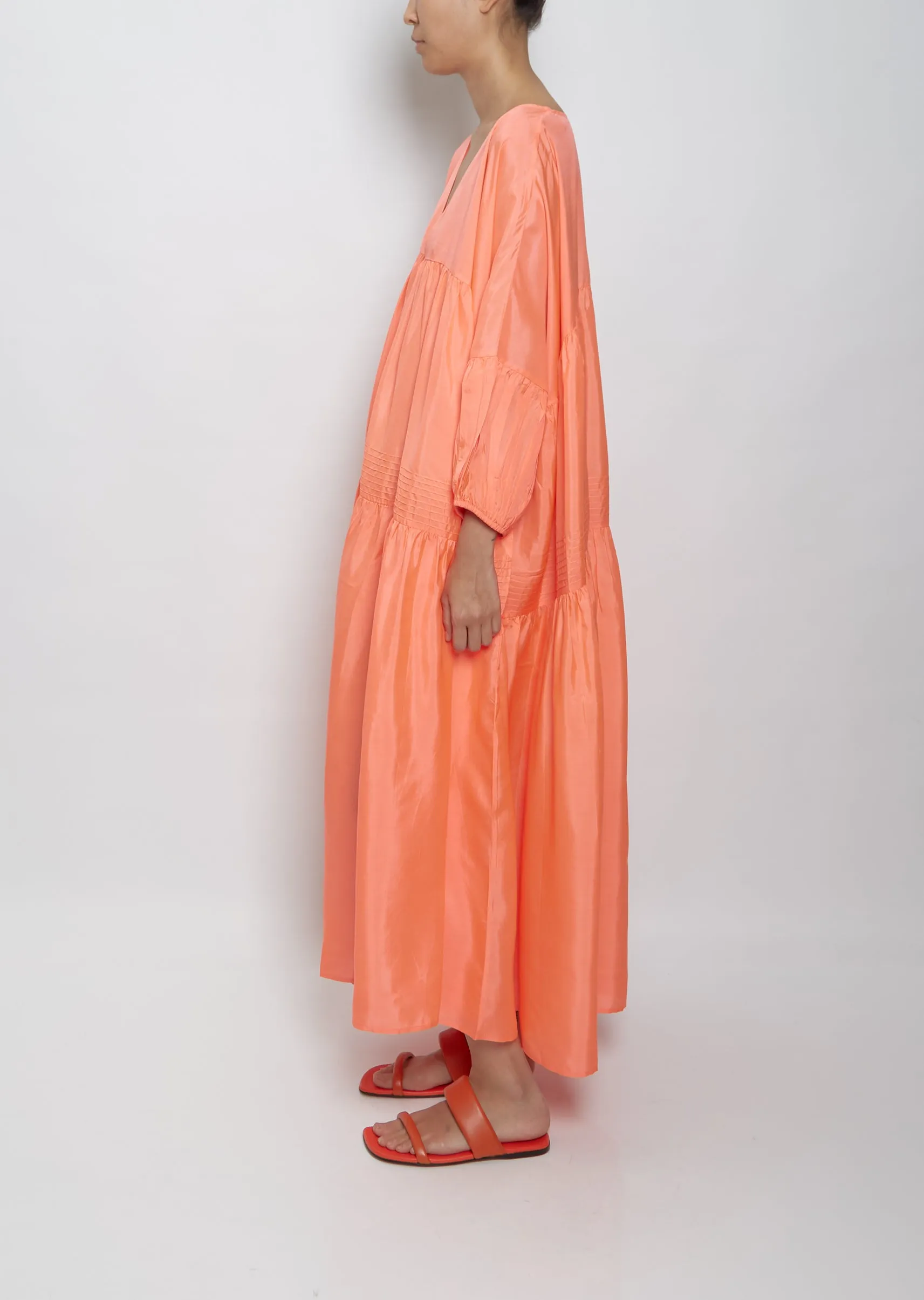 Airi Mxi Dress — Fluoro Coral