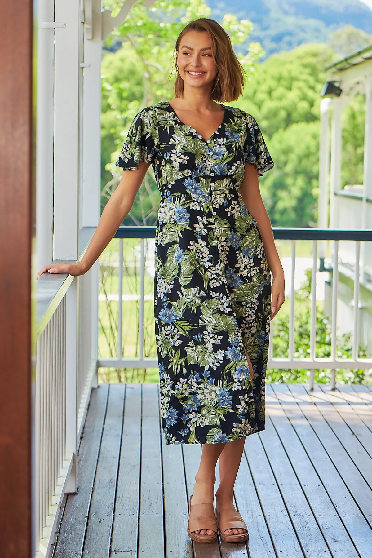 Alexia Green Floral Dress