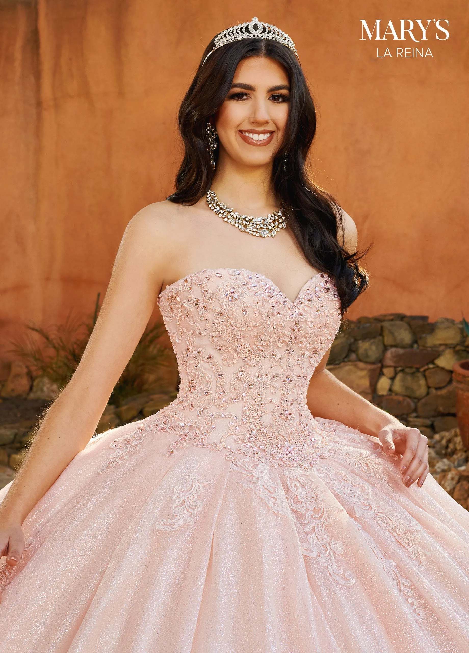 Applique Strapless Quinceanera Dress by Mary's Bridal MQ2156