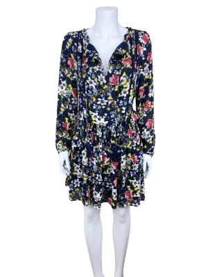 Banana Republic Women's Valeri Floral Smocked Waist Dress Navy Size S