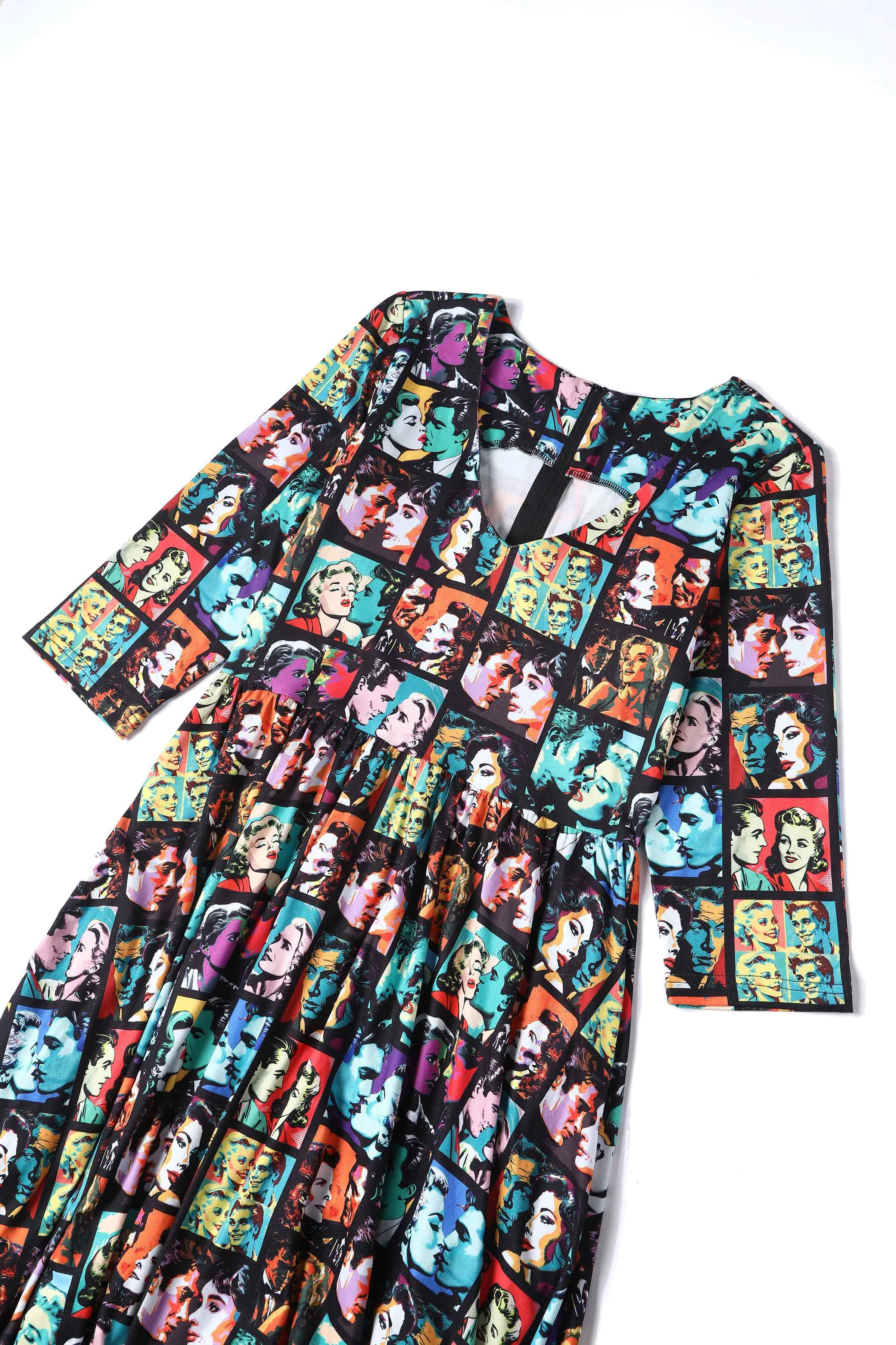 Billie Pop Art Romance Long Sleeved Dress