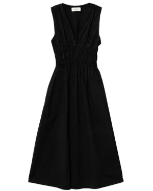 Black Cyra Midi Dress