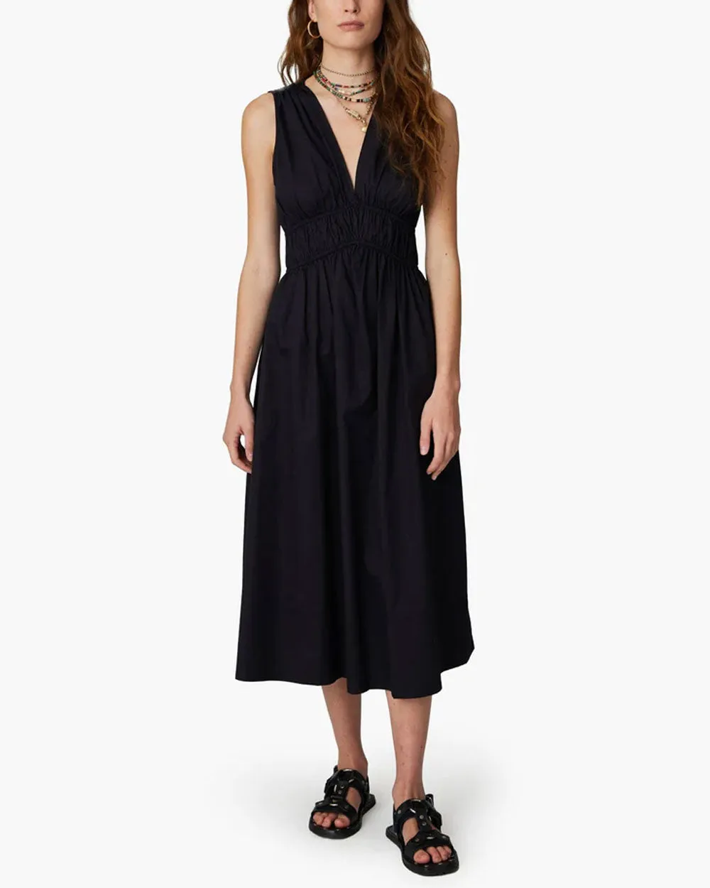 Black Cyra Midi Dress