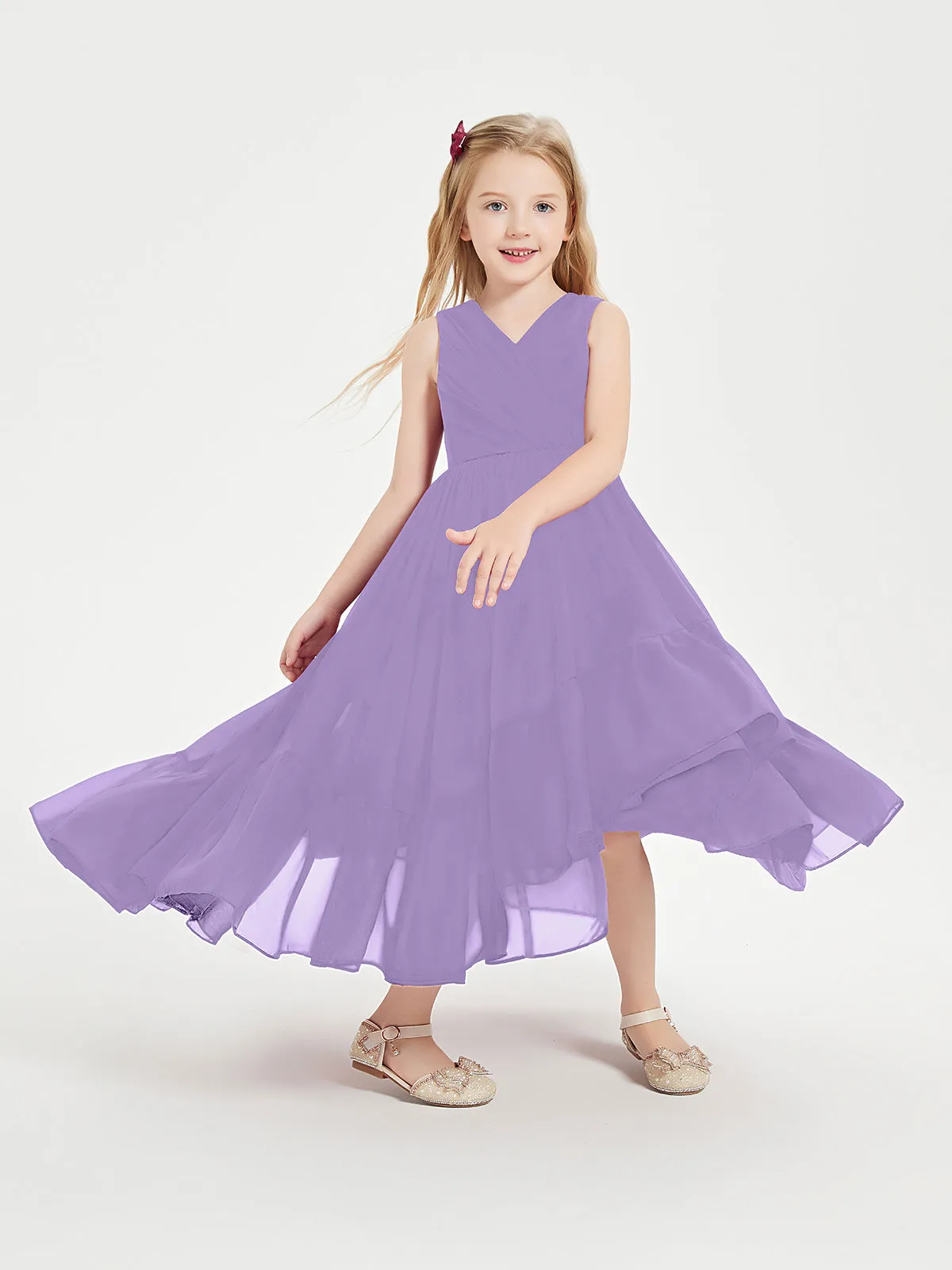 Boho Junior Bridesmaid Dresses Cascading Skirt Tahiti