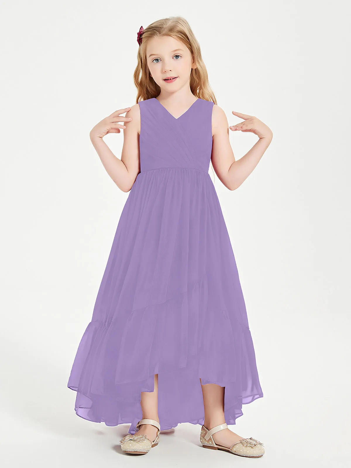 Boho Junior Bridesmaid Dresses Cascading Skirt Tahiti