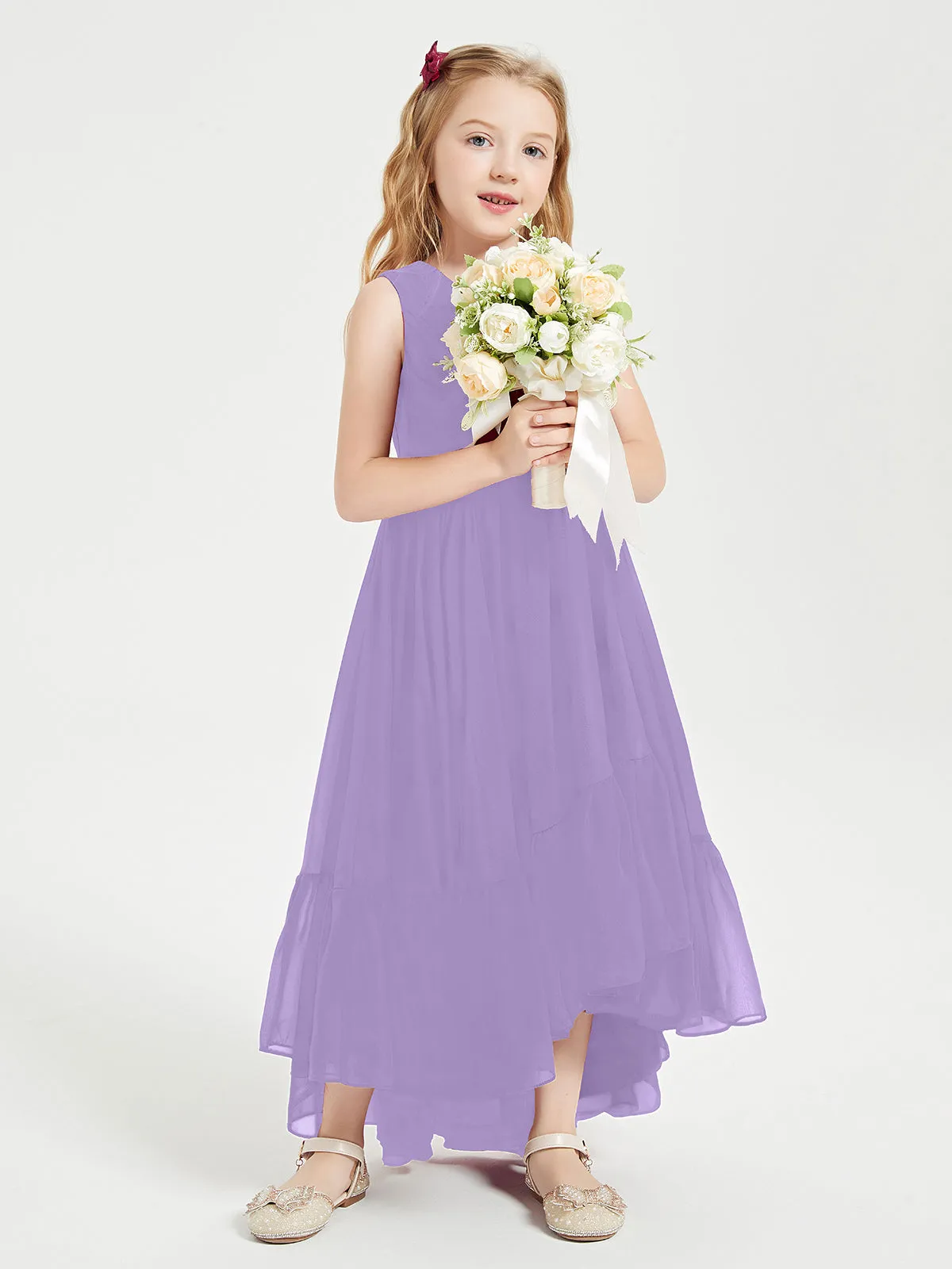 Boho Junior Bridesmaid Dresses Cascading Skirt Tahiti