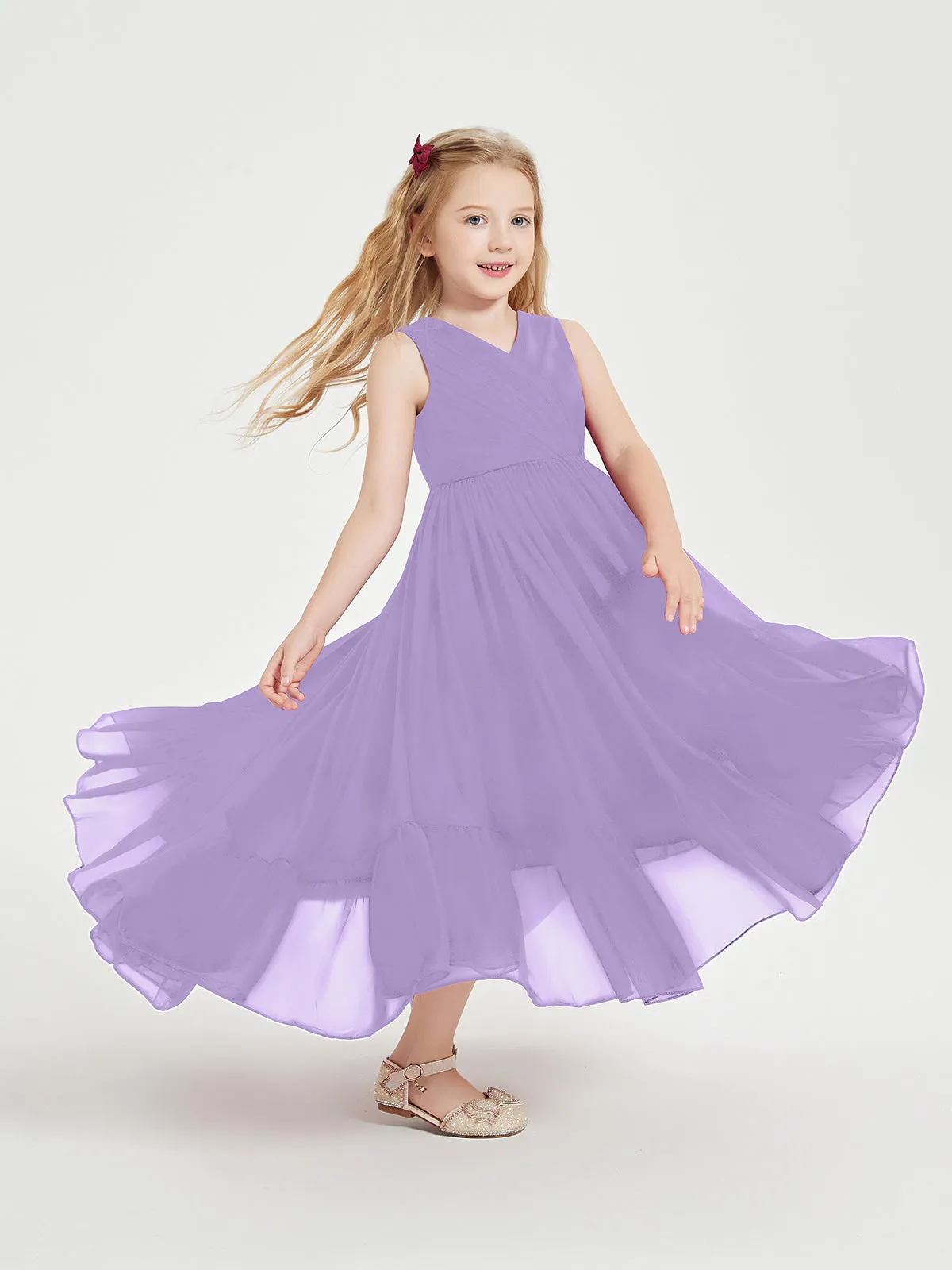 Boho Junior Bridesmaid Dresses Cascading Skirt Tahiti