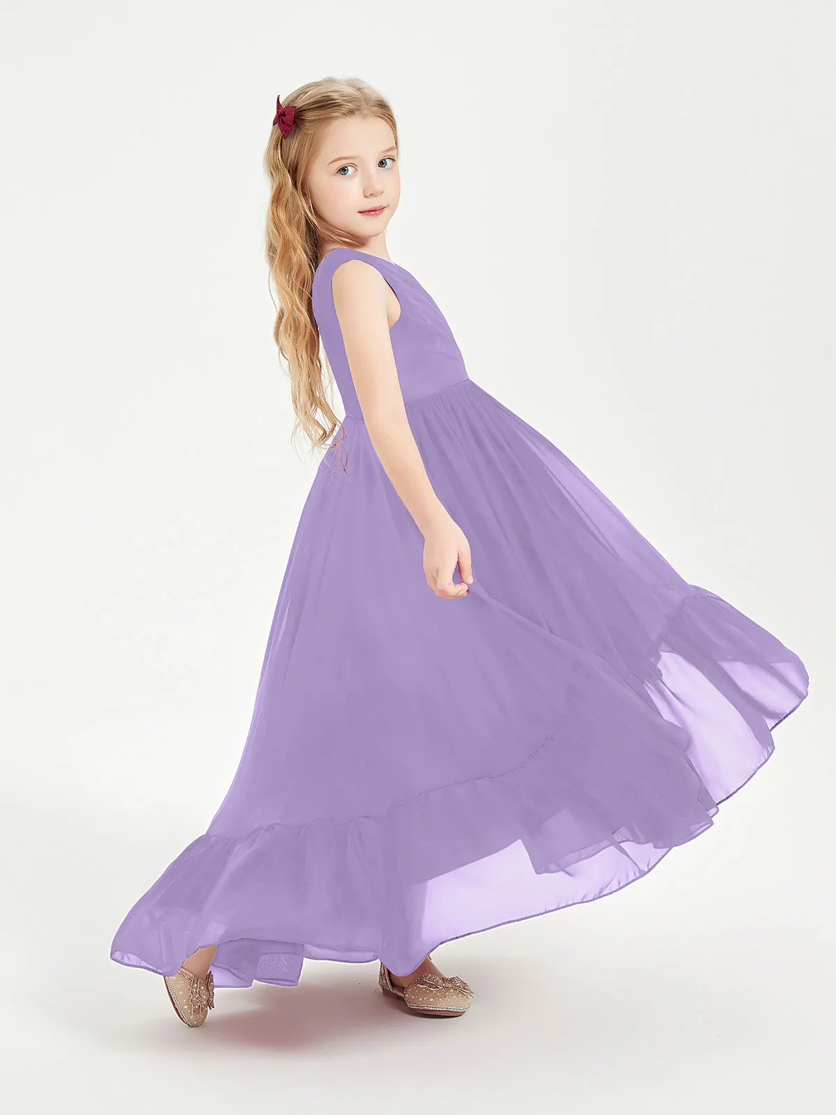 Boho Junior Bridesmaid Dresses Cascading Skirt Tahiti