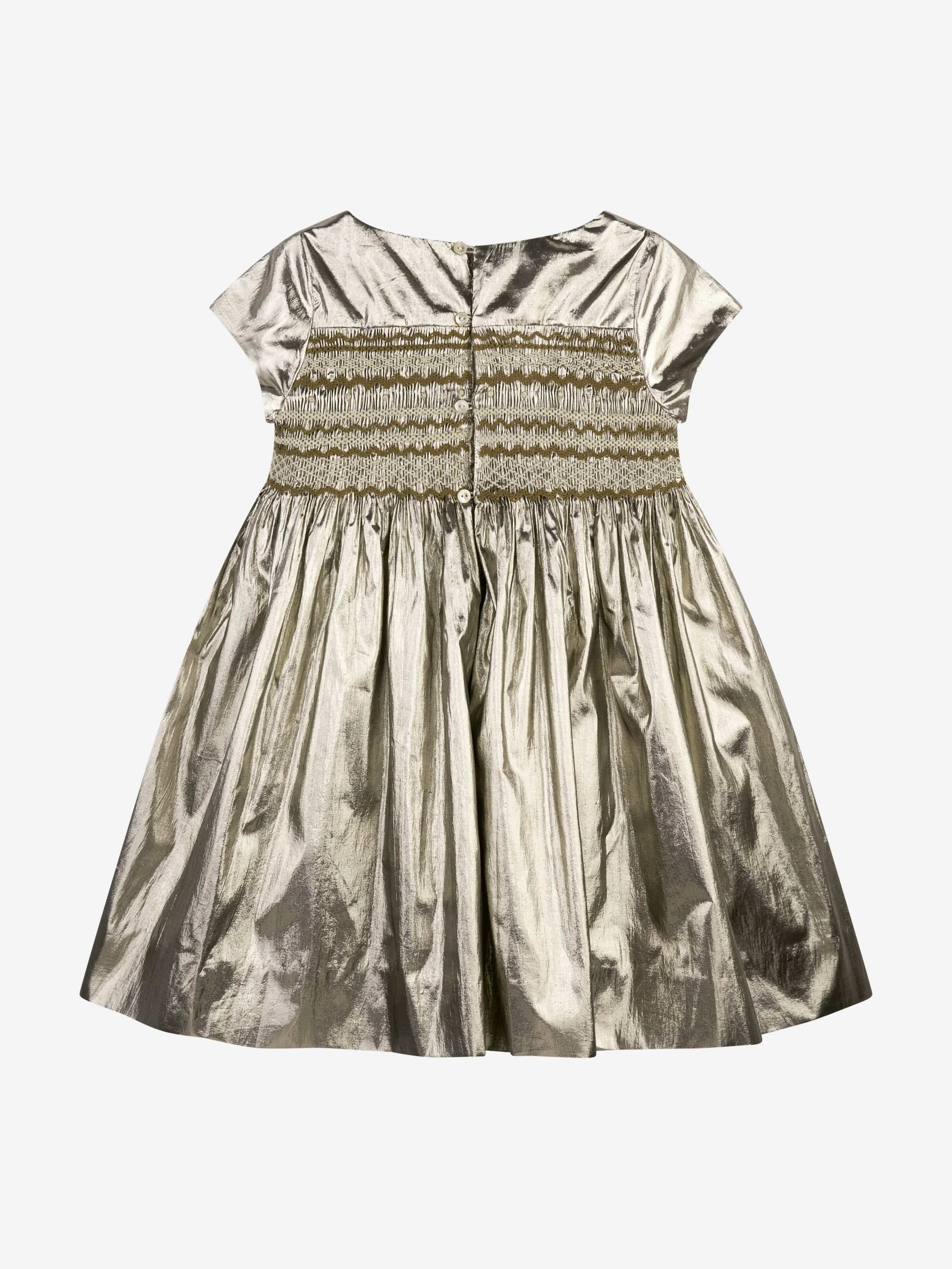 Bonpoint Girls Duchesse Dress in Gold