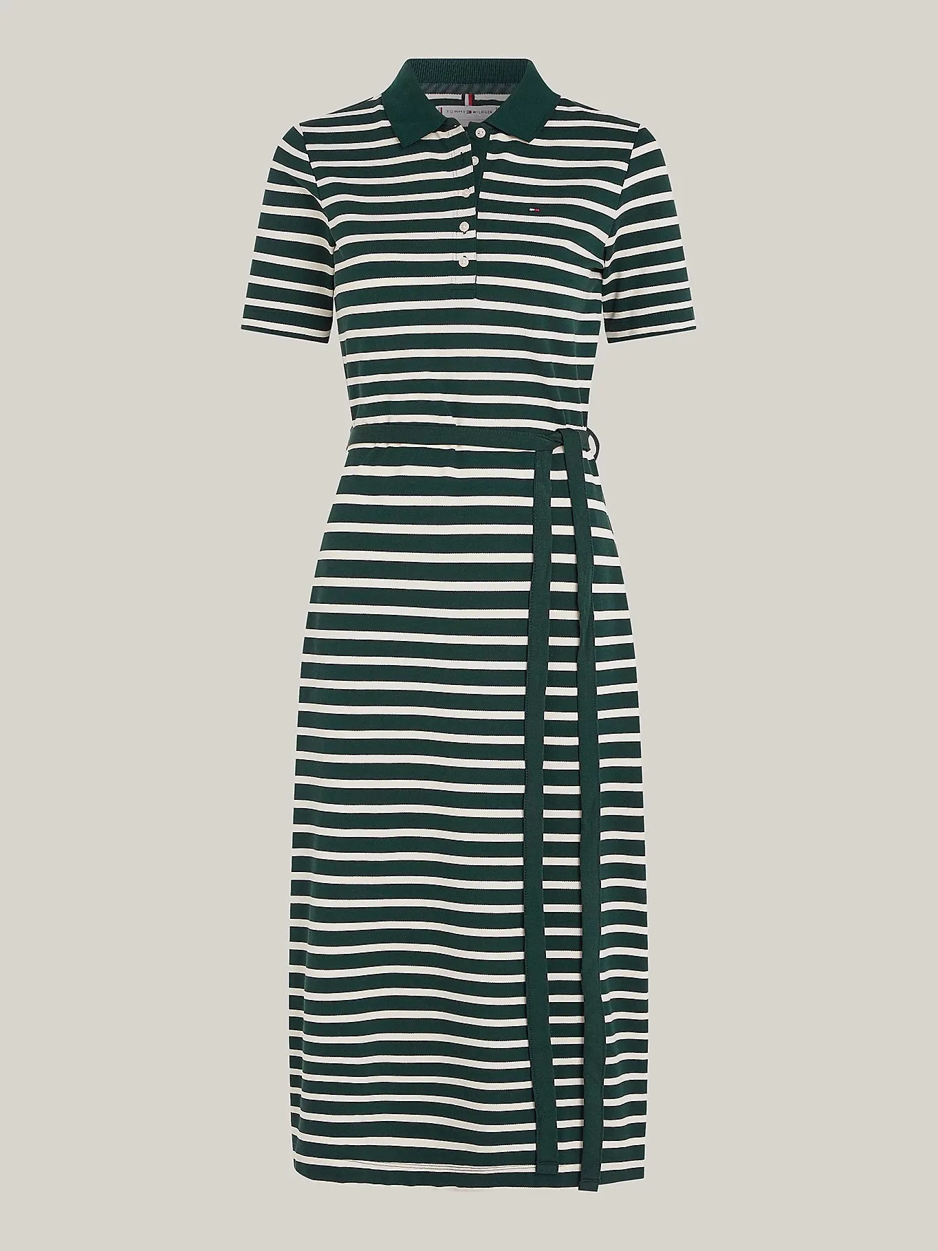 BRETON STRIPE MIDI POLO DRESS