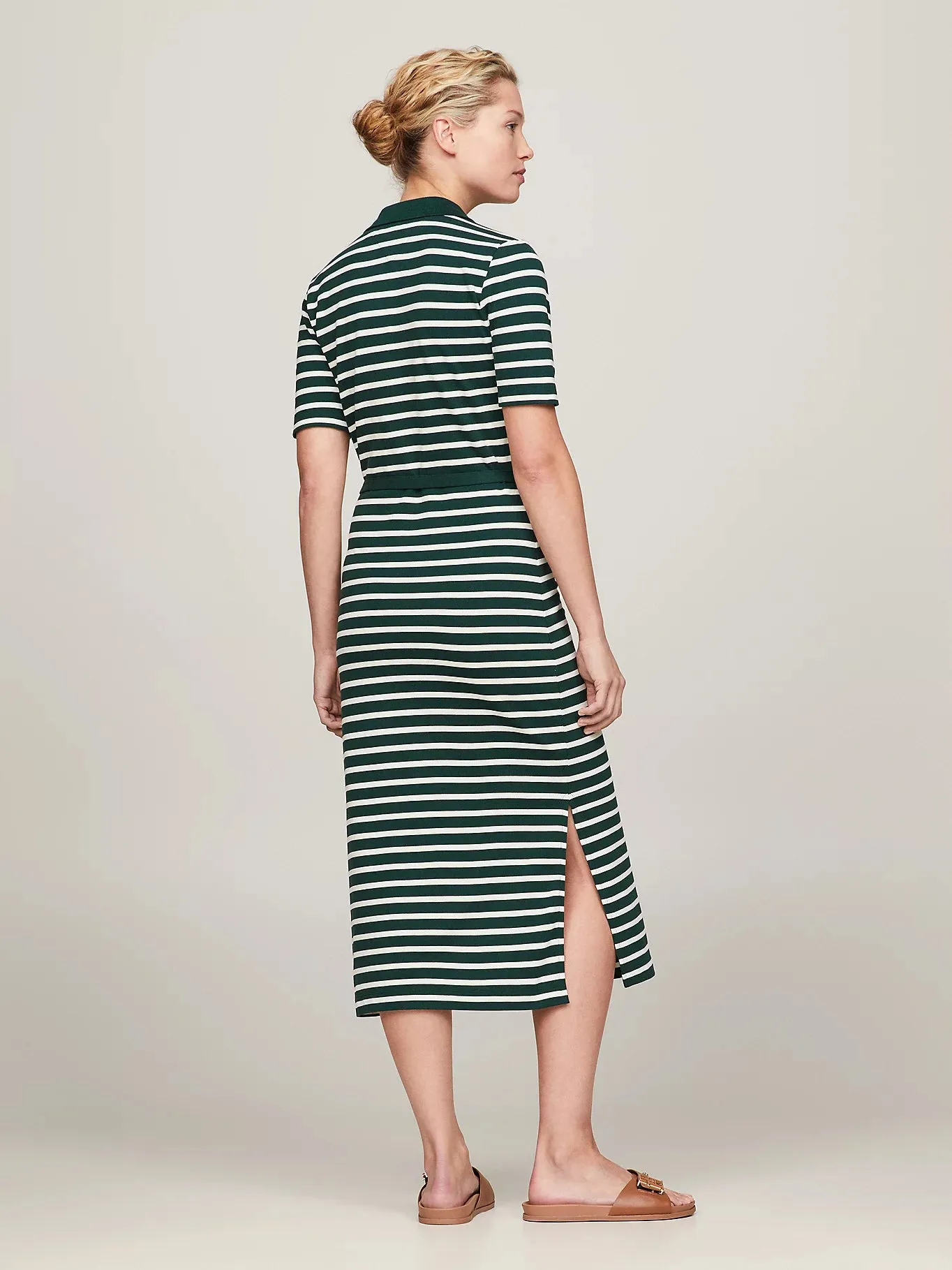 BRETON STRIPE MIDI POLO DRESS