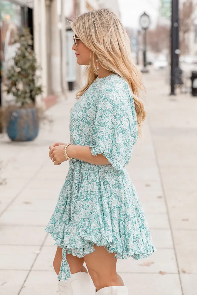 Brunch Plans Green Rope Detail Dress FINAL SALE