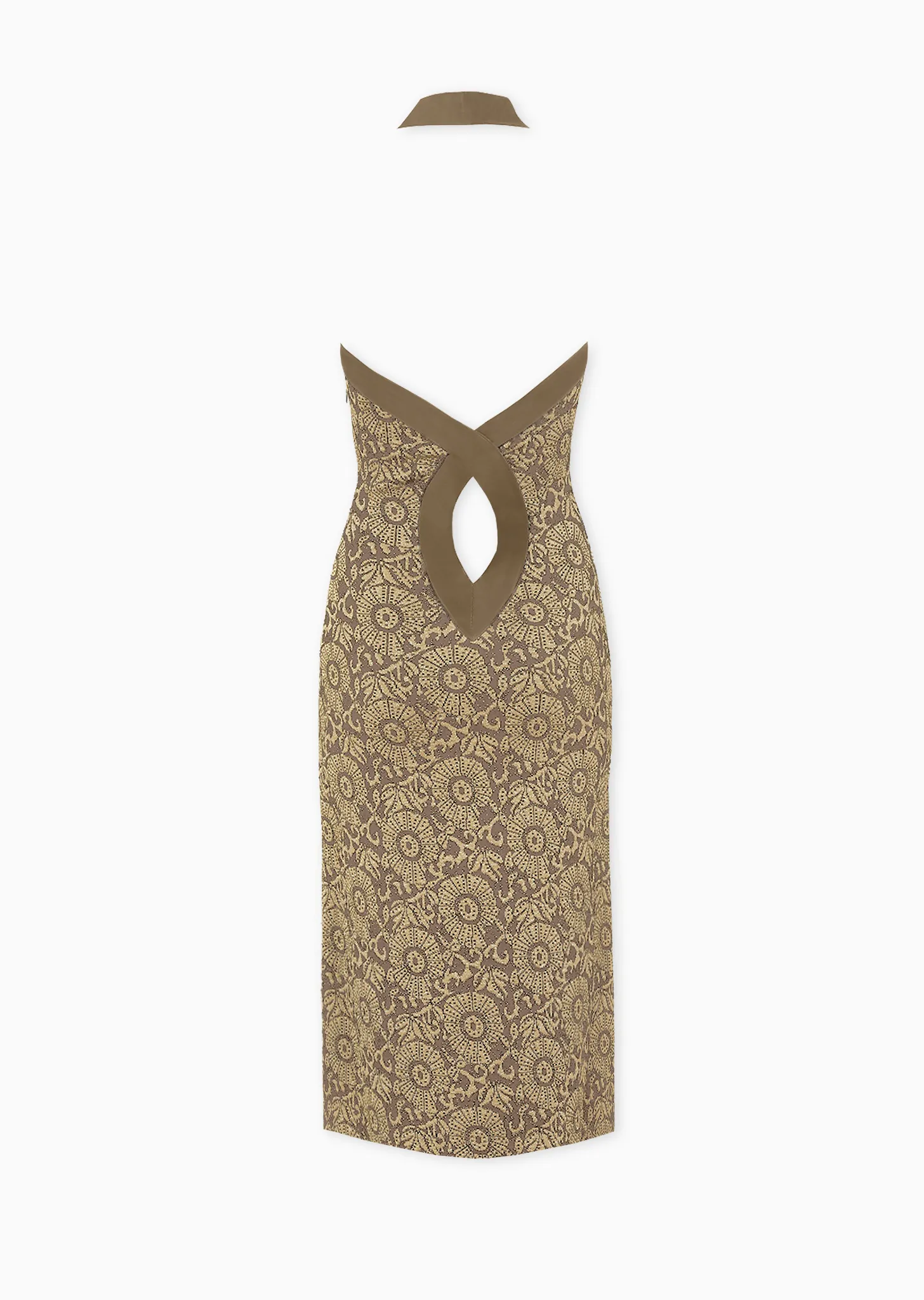 Carine - Jacquard Knit Halter Dress