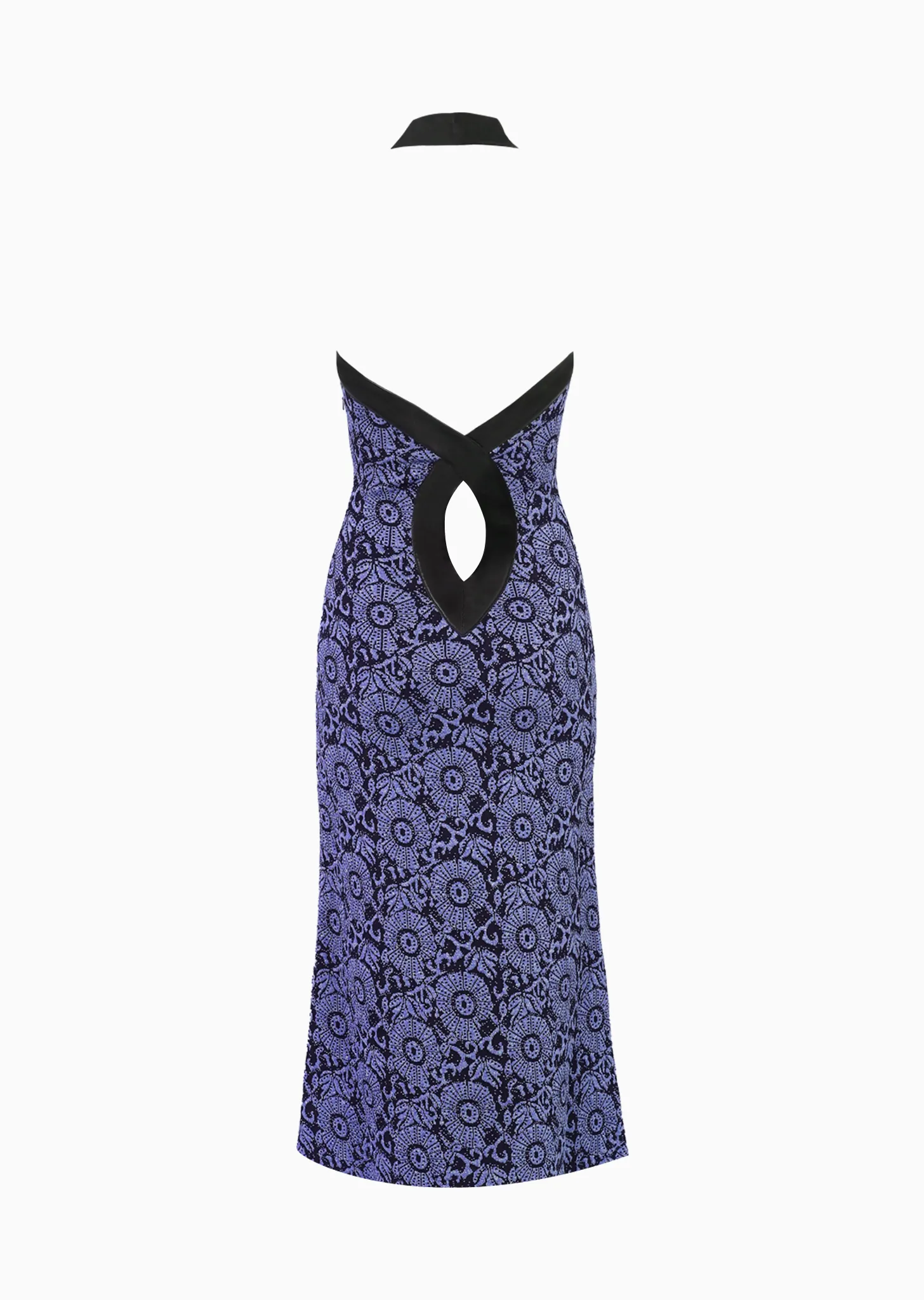 Carine - Jacquard Knit Halter Dress