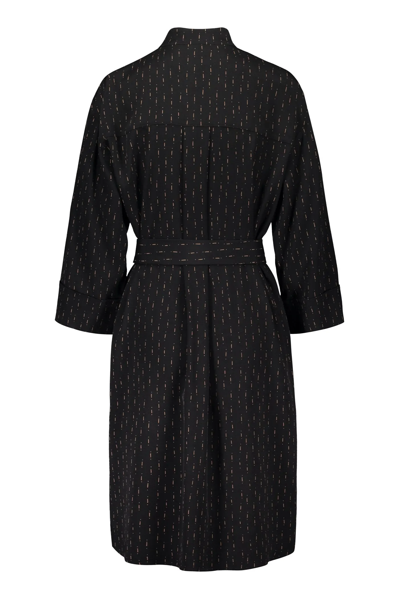 Celina Patterned Shirt Dress Black