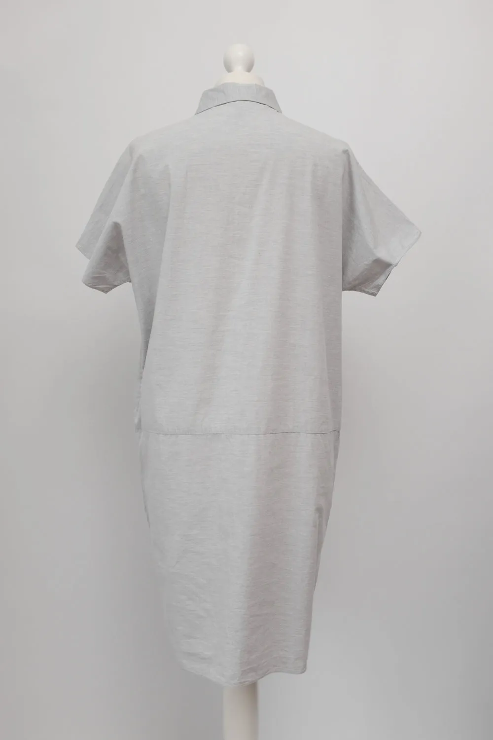 COS GREY COTTON POCKET SHIRT DRESS