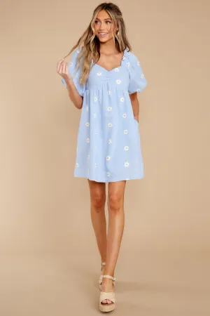 Darling Dances Light Blue Floral Print Dress