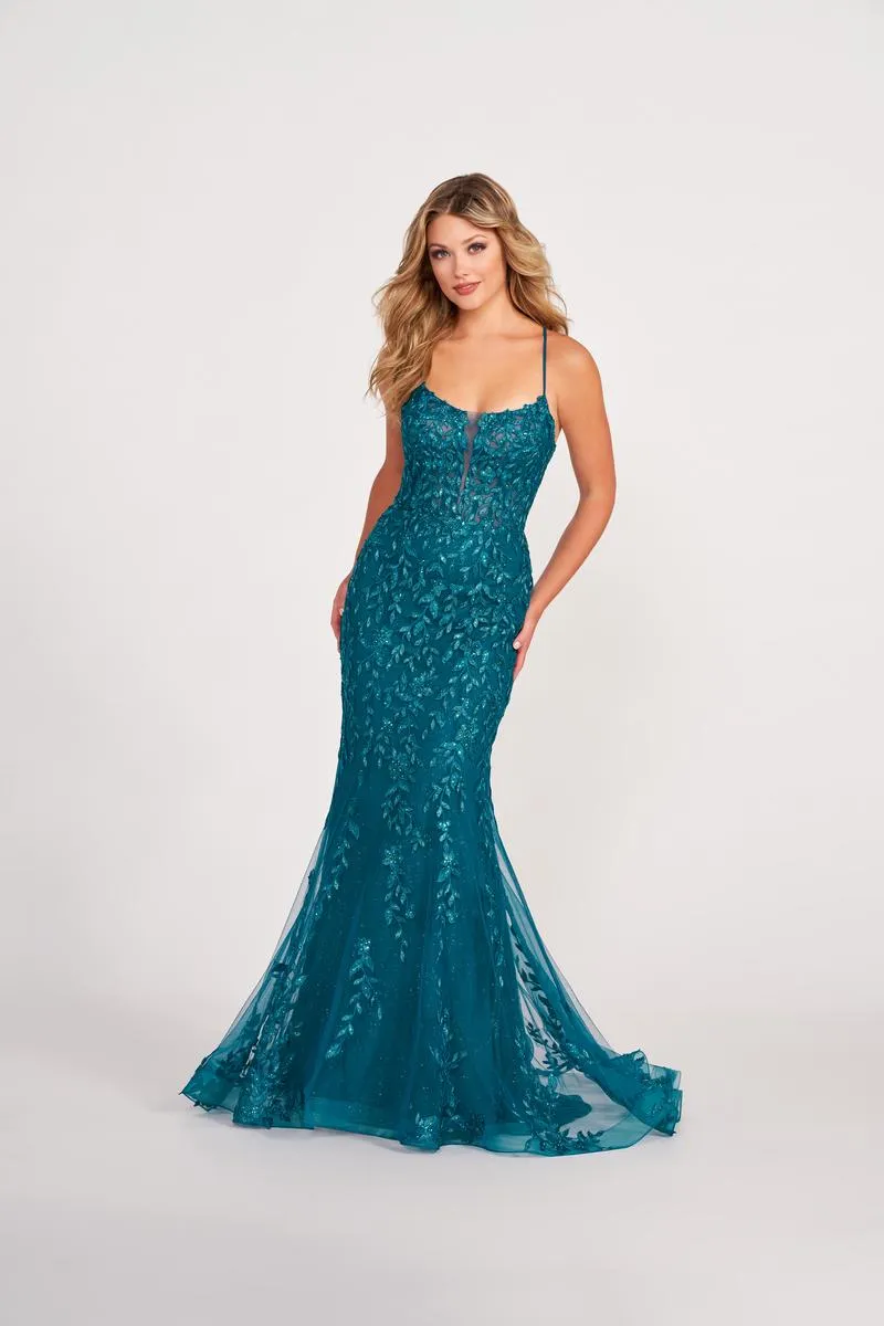 Ellie Wilde Corset Fit and Flare Prom Dress EW34090