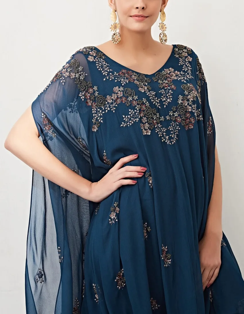 Embroidered Poncho Dress