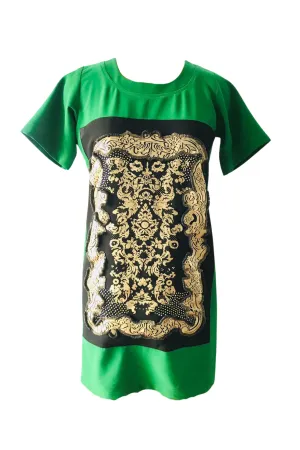 Emerald Green T-Shirt Dress