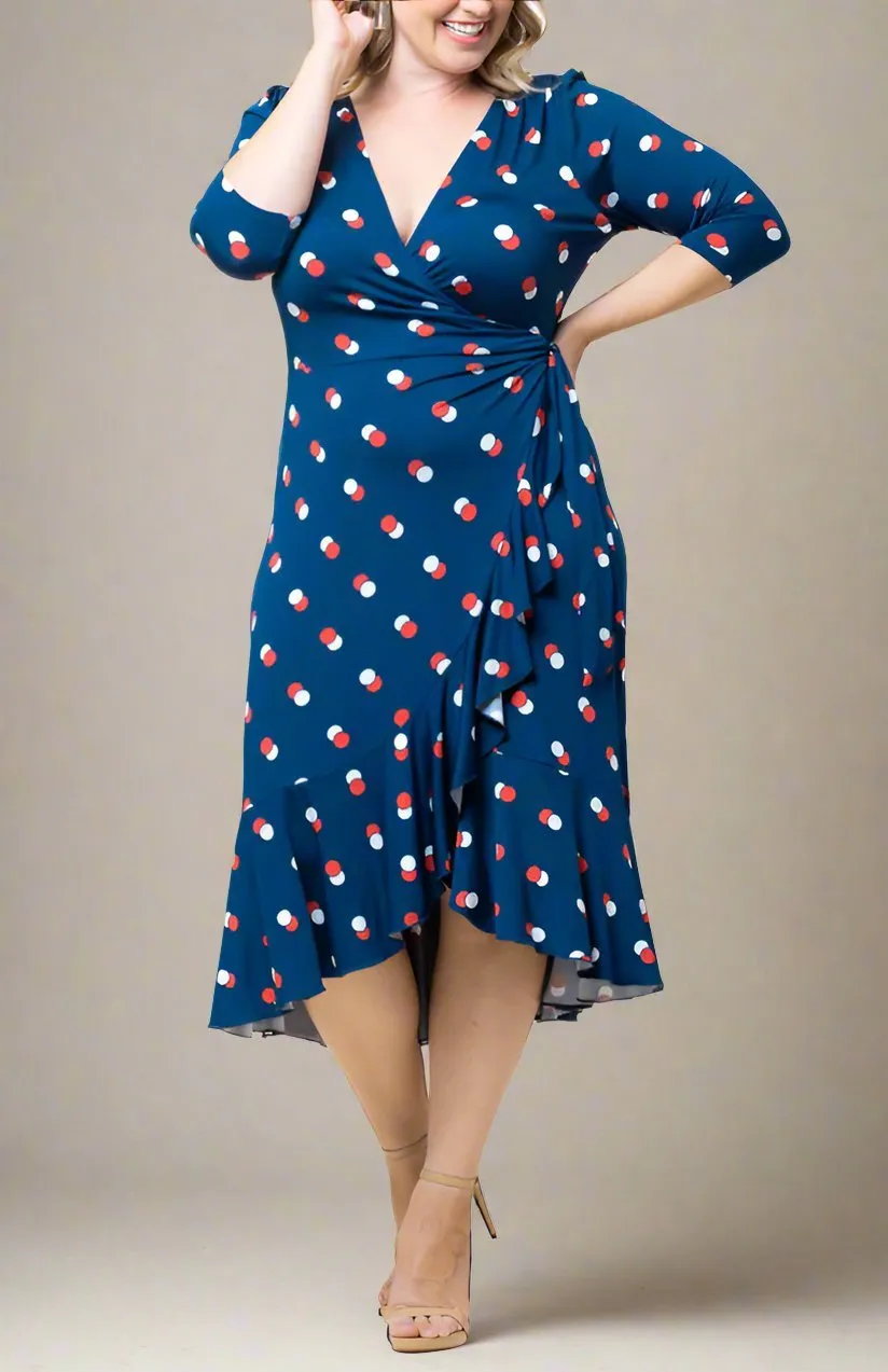 Flirty Flounce Wrap Dress - Plus