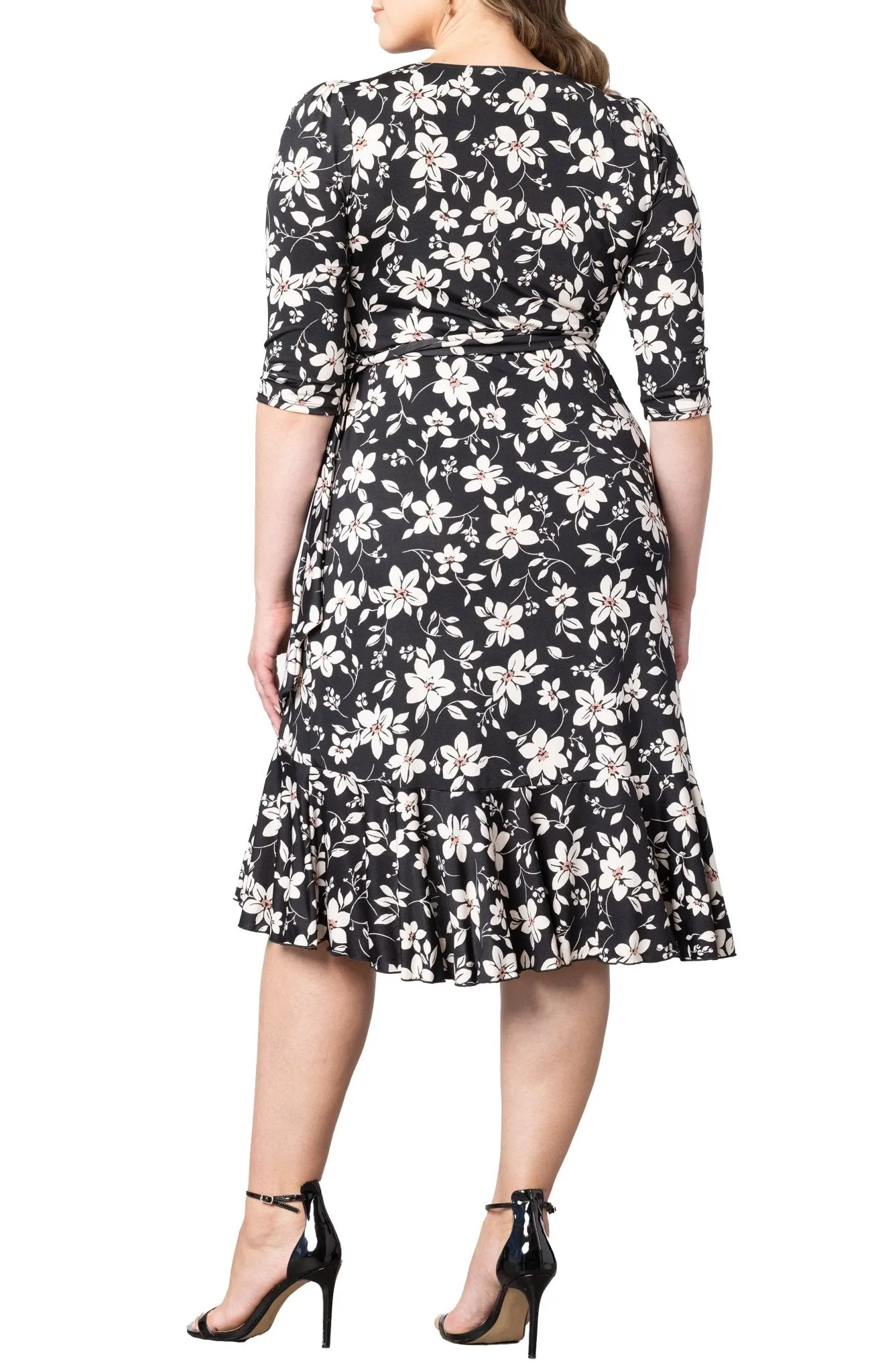 Flirty Flounce Wrap Dress - Plus