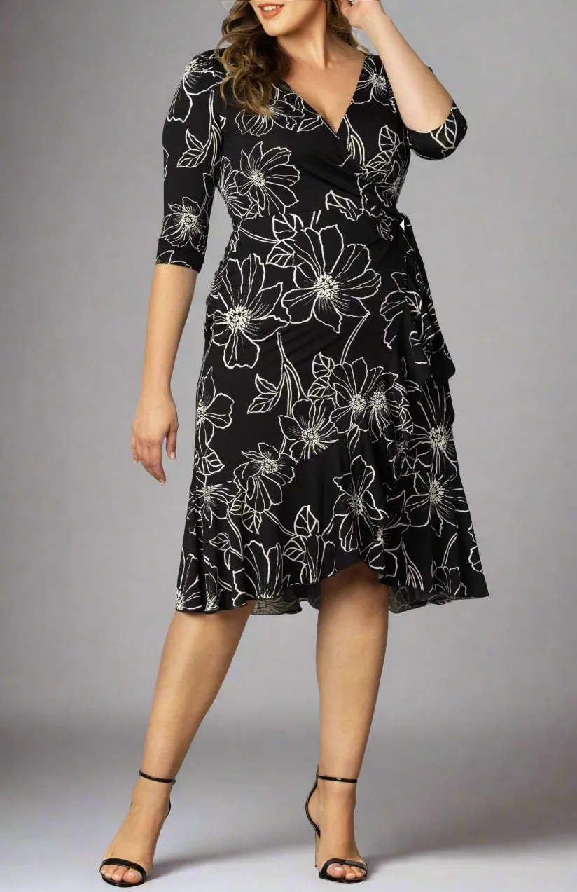 Flirty Flounce Wrap Dress - Plus