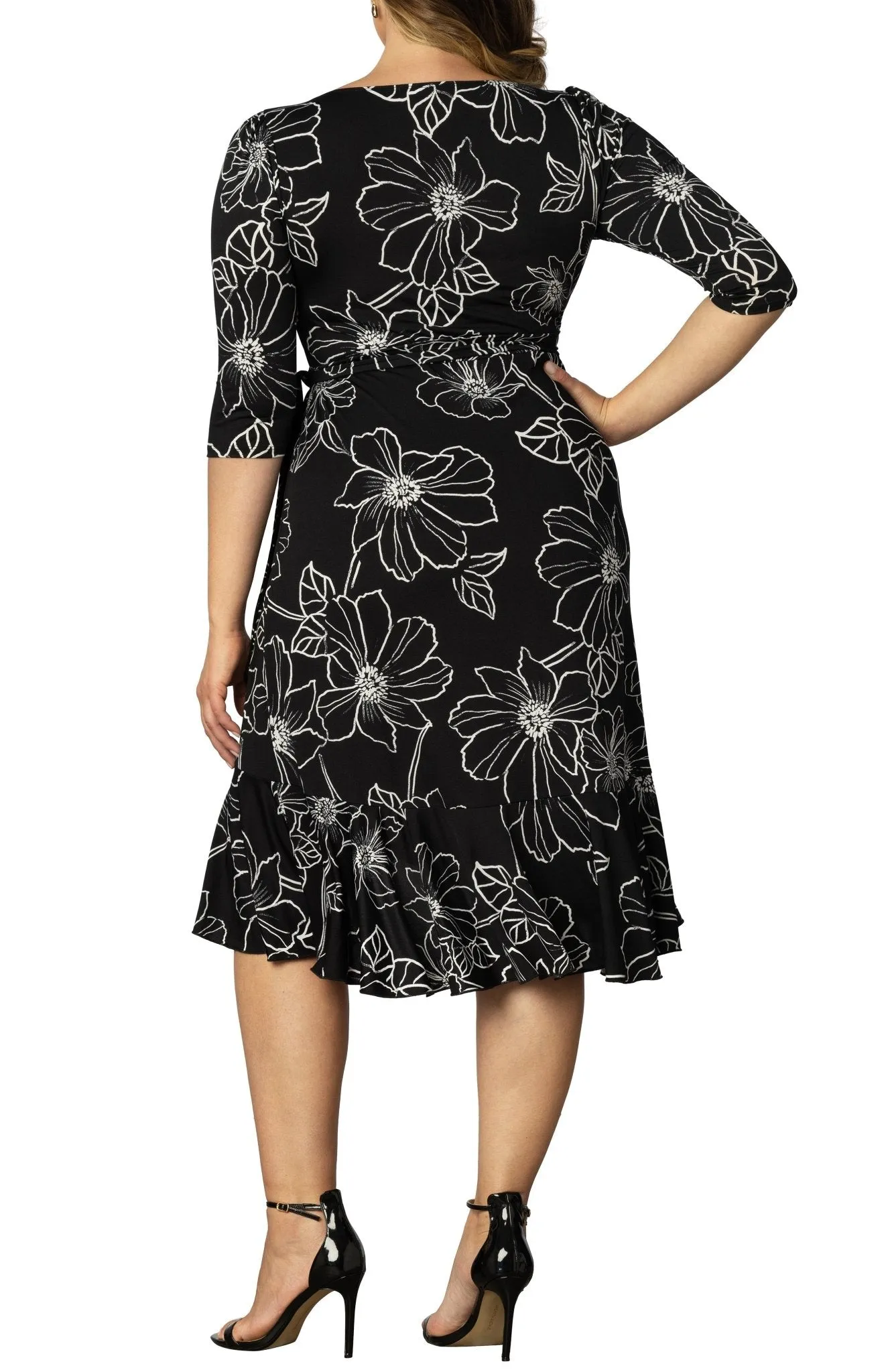 Flirty Flounce Wrap Dress - Plus