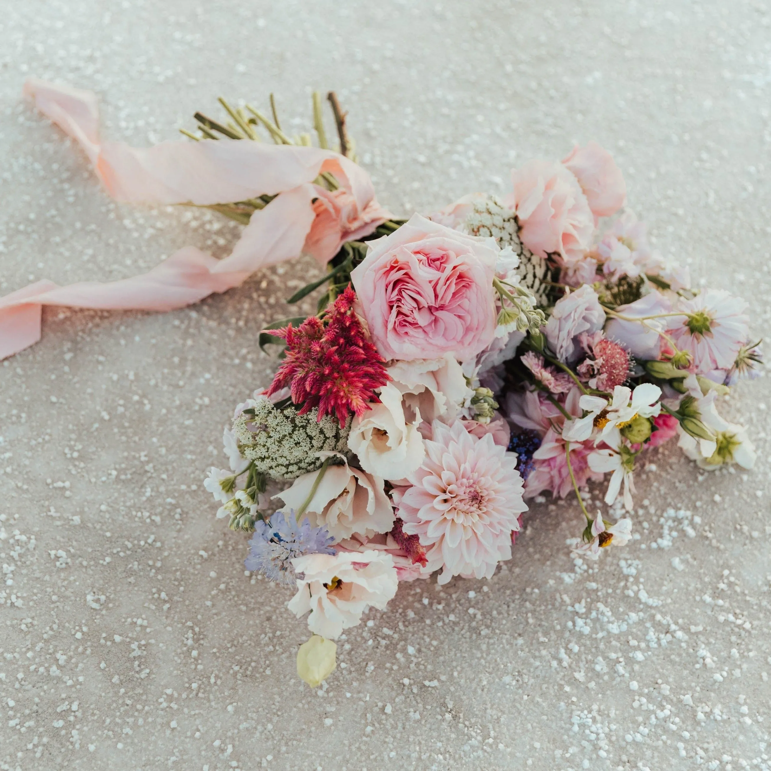 Garden Couture Pink Salt Flats Wedding Editorial