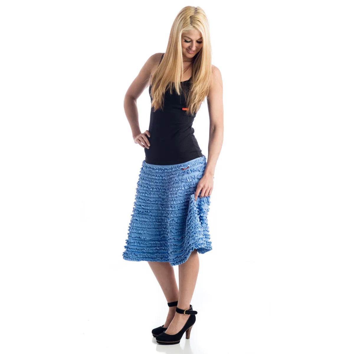 Grace Ruffled Skirt cornflower