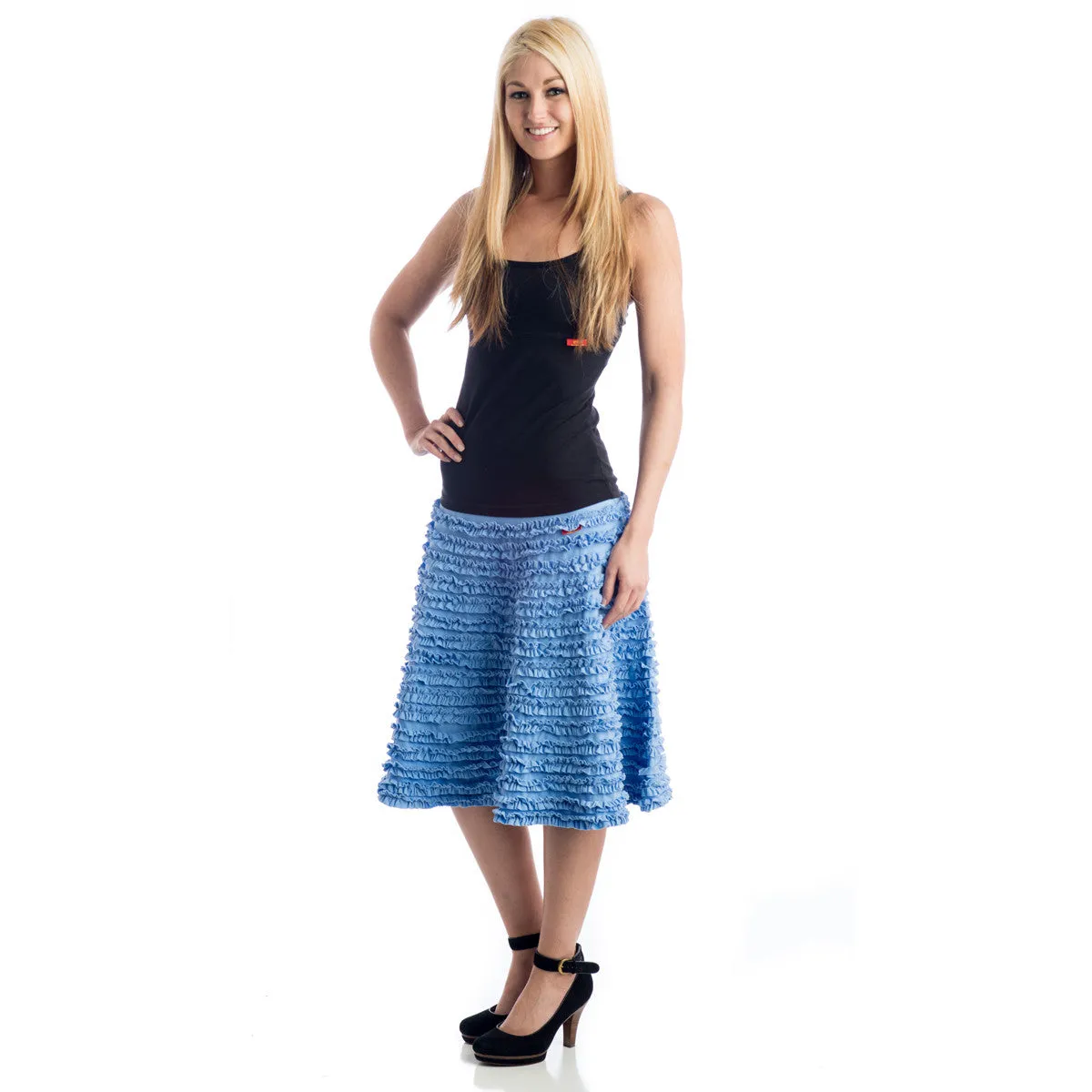 Grace Ruffled Skirt cornflower