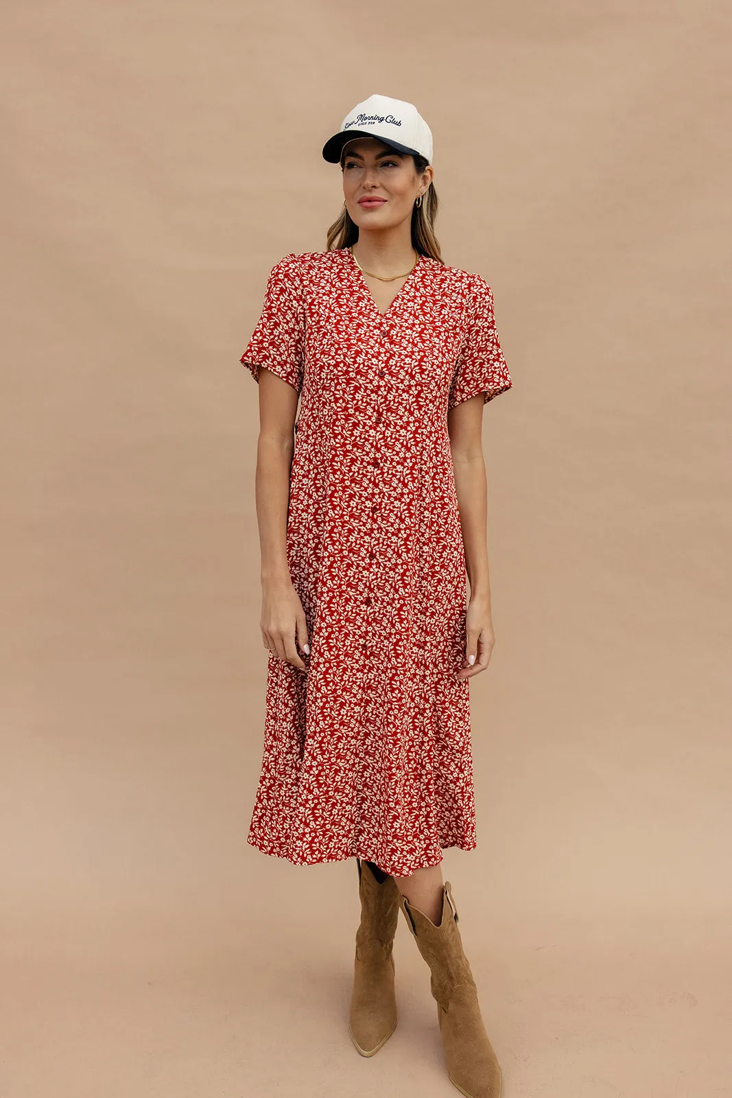 Janie Button Down Floral  Dress