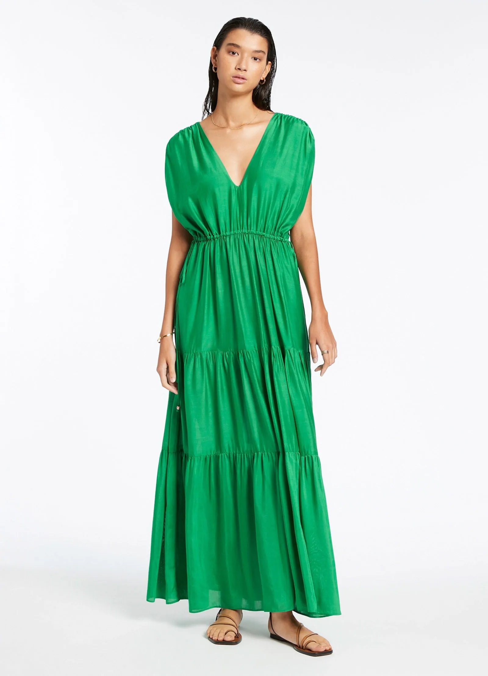 Jetset Tiered Maxi Dress - Green