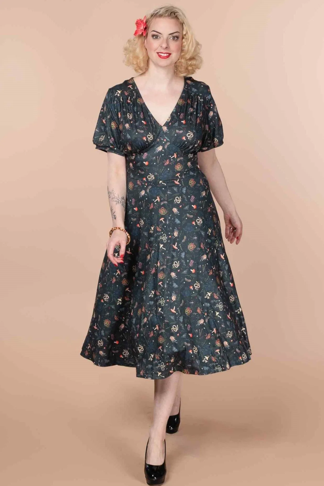 Julia 50s Style Mystical Forest Dress