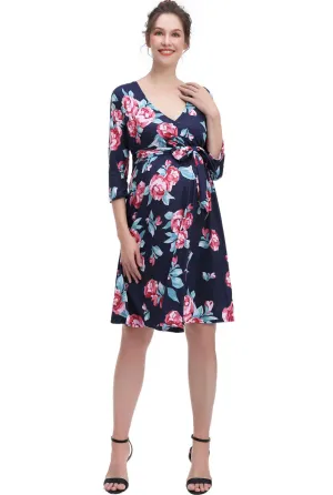 Kimi   Kai Maternity "Diana"Nursing Faux Wrap Dress