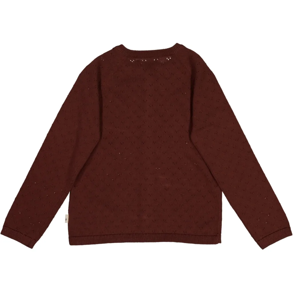 Knit Cardigan Maja - maroon