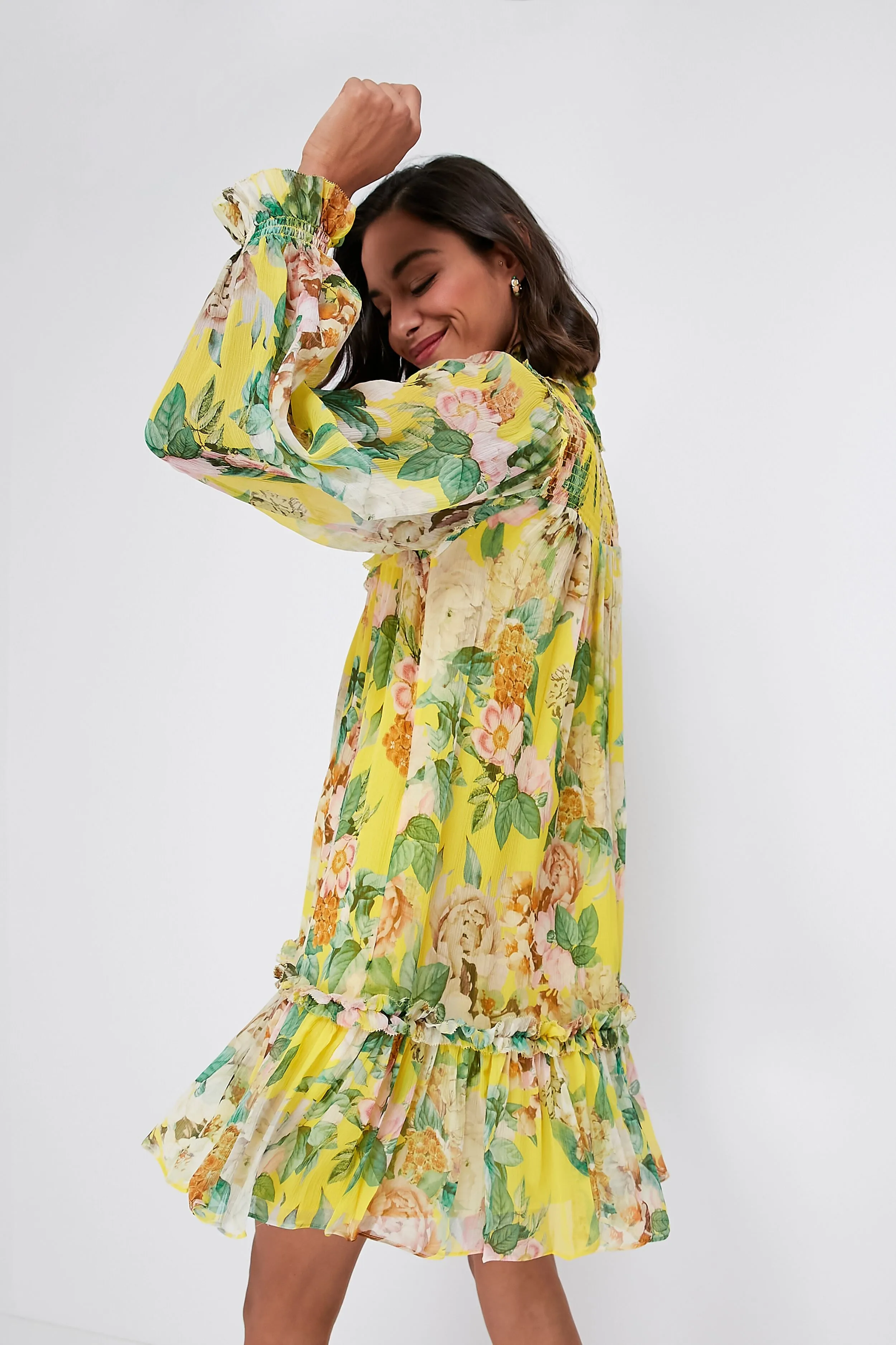 Lemon Zest Cornucopia Mikayla Dress