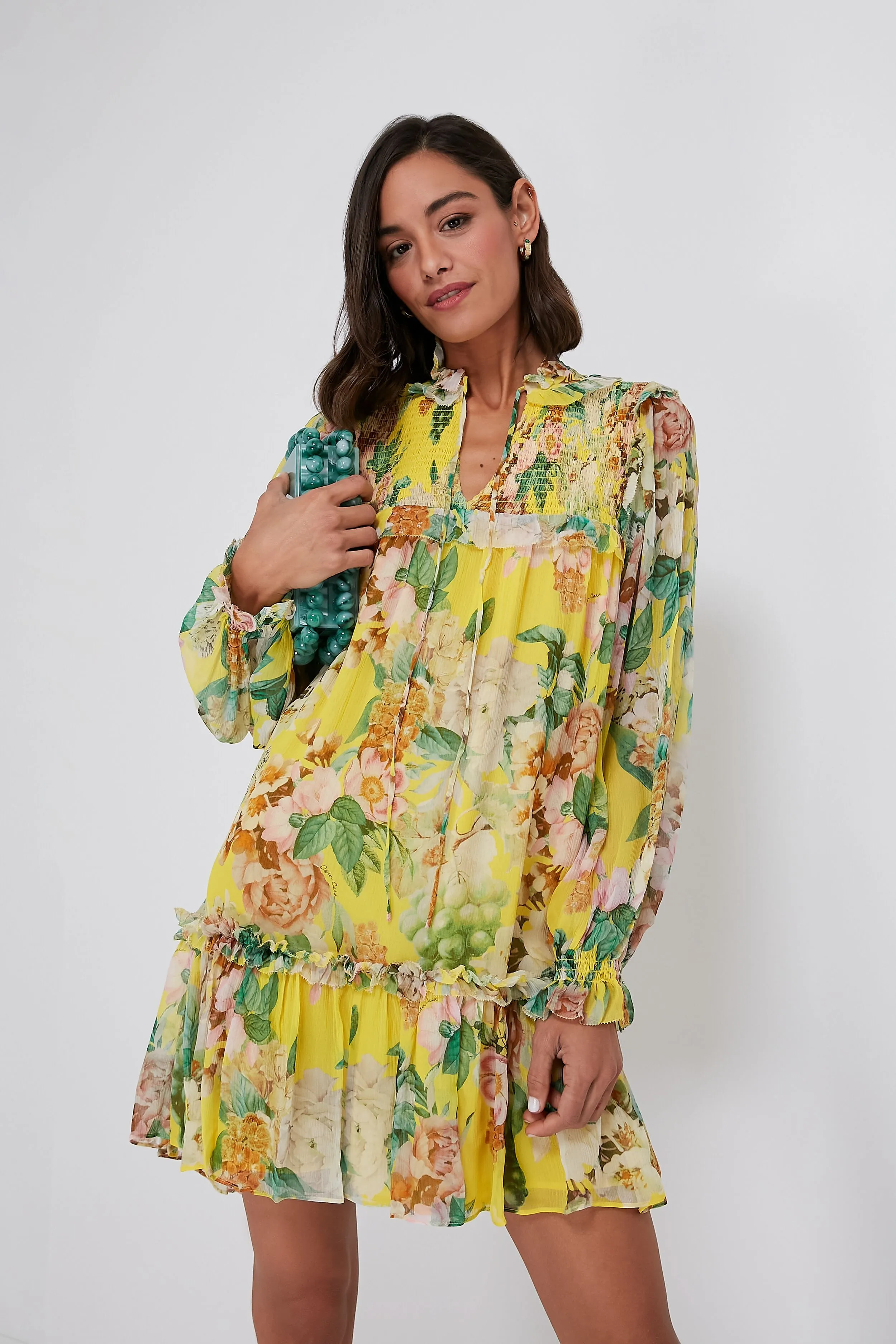 Lemon Zest Cornucopia Mikayla Dress