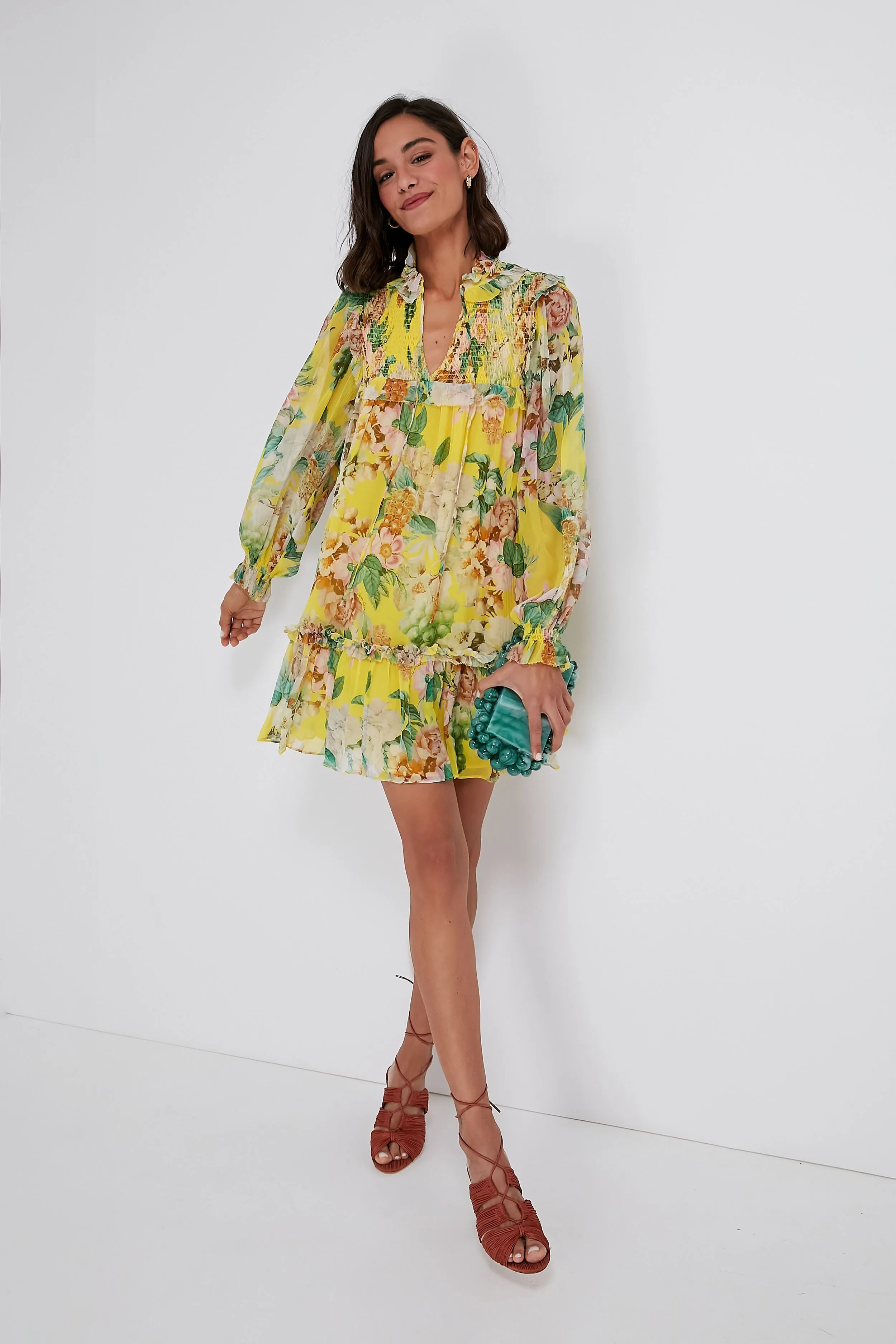 Lemon Zest Cornucopia Mikayla Dress