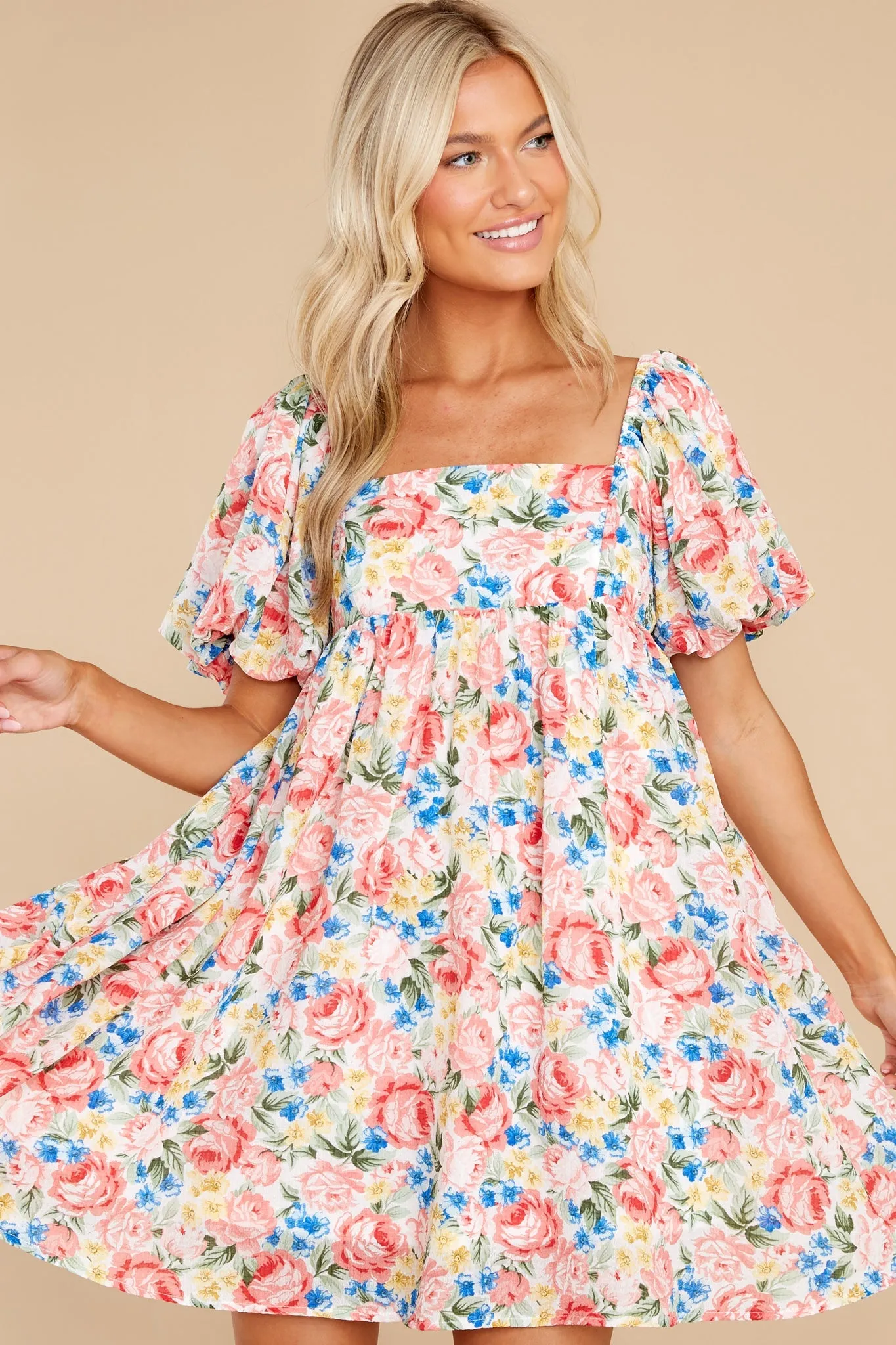 My Sweet Love Pink Multi Floral Print Dress