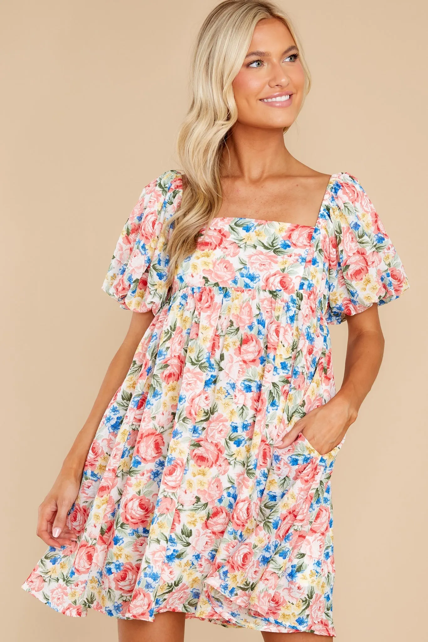 My Sweet Love Pink Multi Floral Print Dress