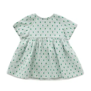 Oeuf SS Dress Leek Print