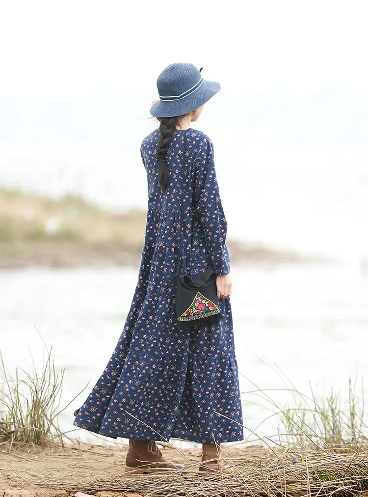 Oversized Floral Hippie Maxi Dress