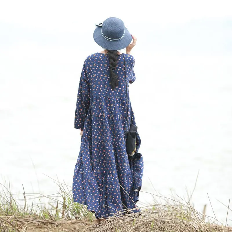 Oversized Floral Hippie Maxi Dress