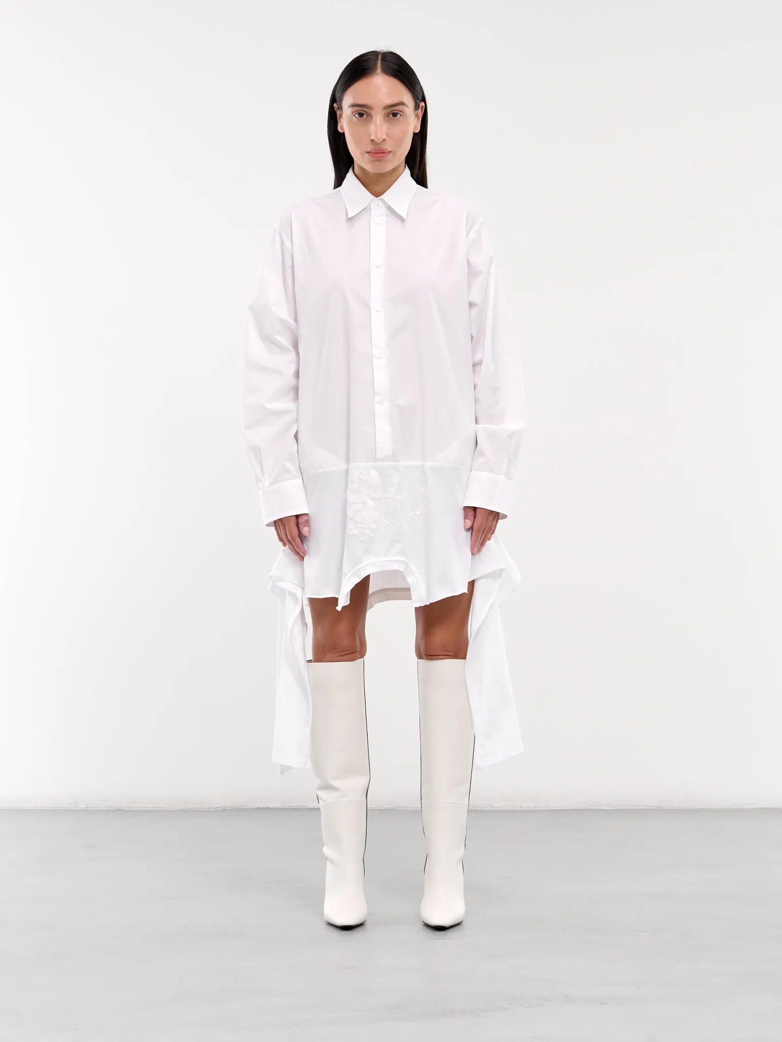 Poplin Shirt Dress (S52CT0781-MTJ011-WHITE)