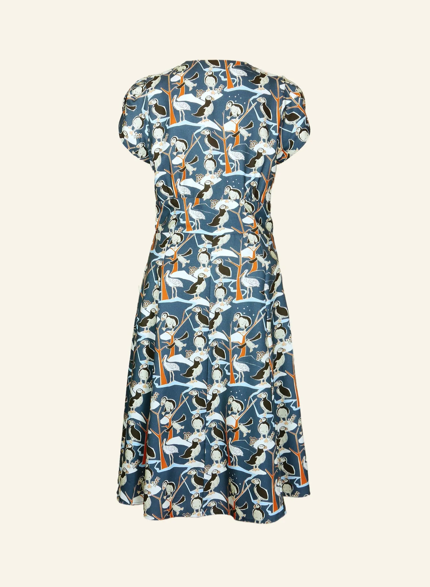 Rita Dress - Blue Puffins