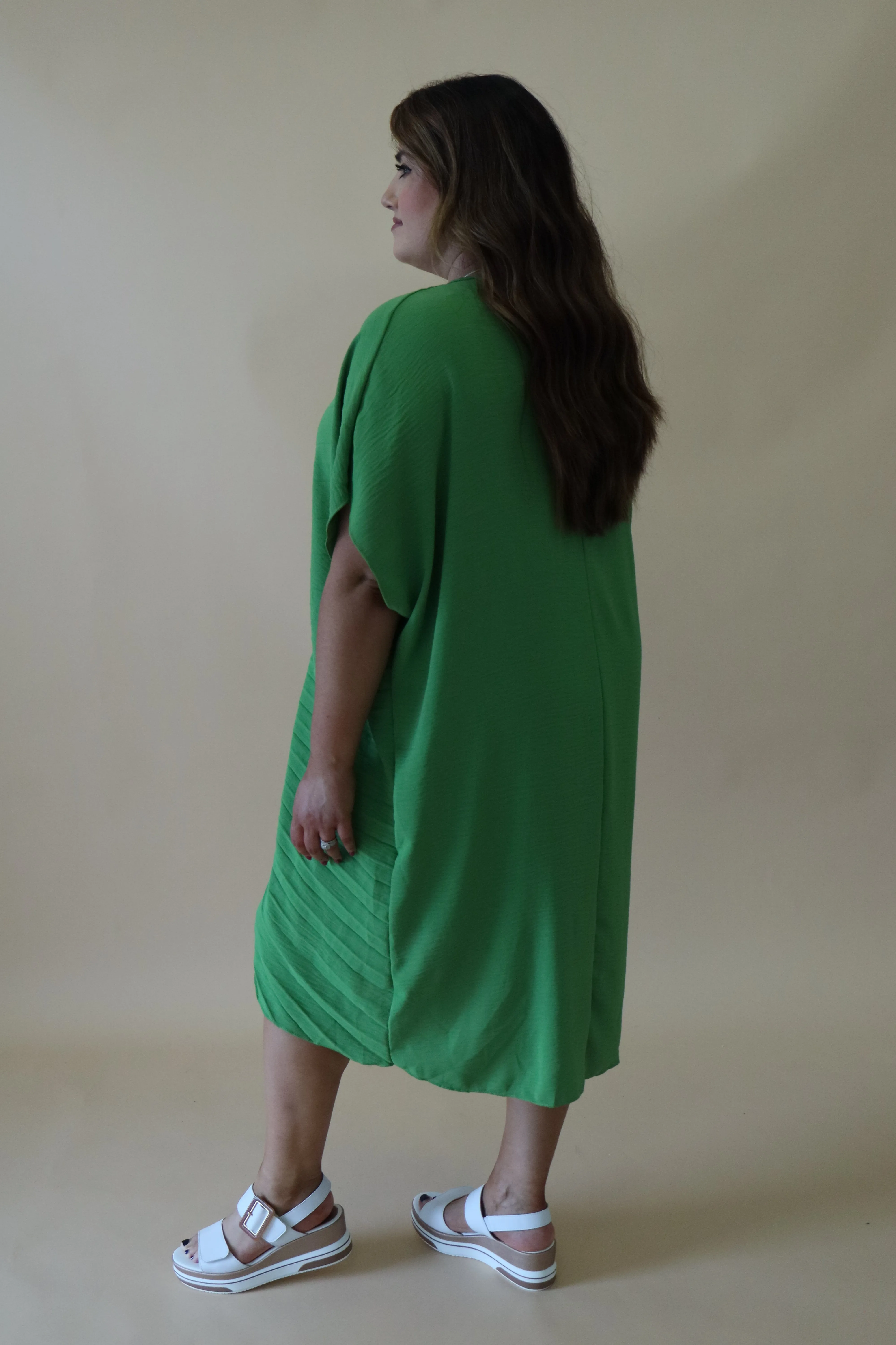 Sadhbh Pleated Oversized Tunic in Green